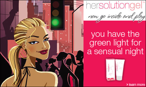 Illustration of a woman with a cityscape background and product packaging on a pink banner.